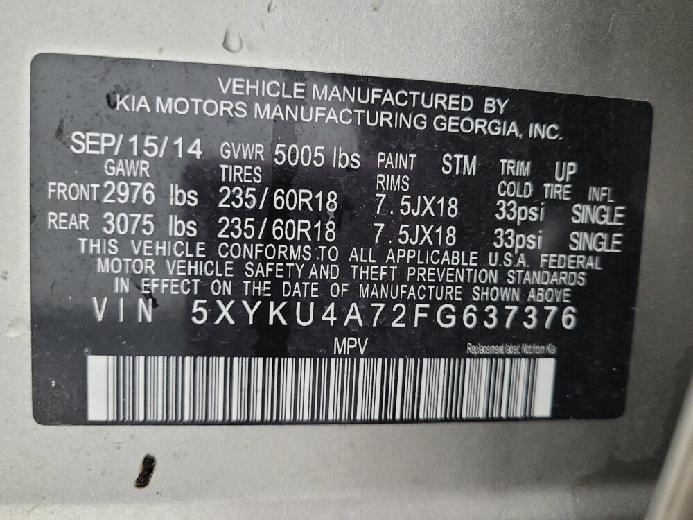 2015 Kia Sorento in Conway, SC 29526 - 18088300 33