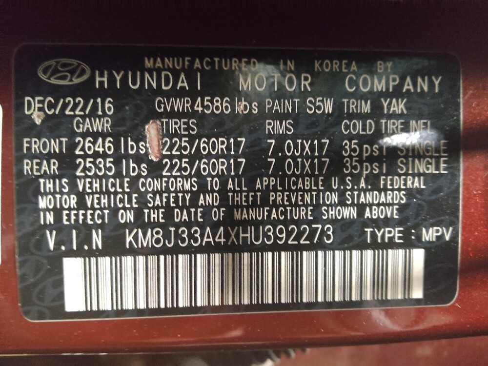 2017 Hyundai Tucson in Ocala, FL 34471 - 18088362 33