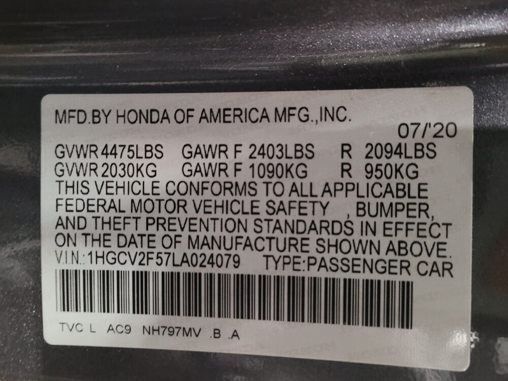 2020 Honda Accord in Miami, FL 33157 - 18088549 33