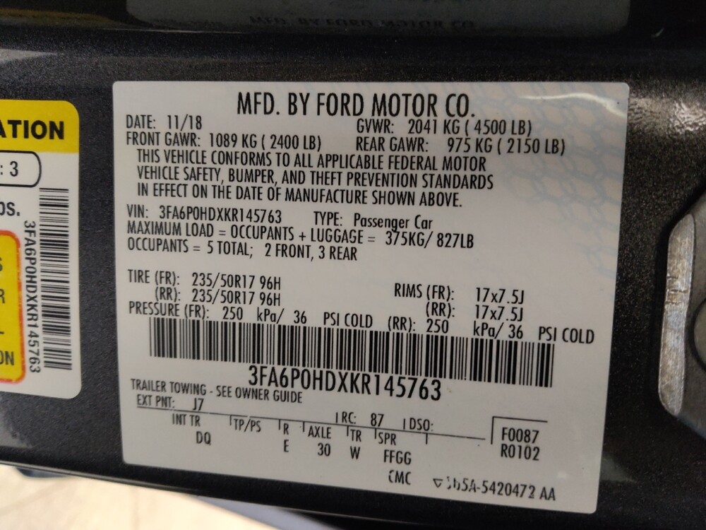 2019 Ford Fusion in Houston, TX 77034 - 18088597 33