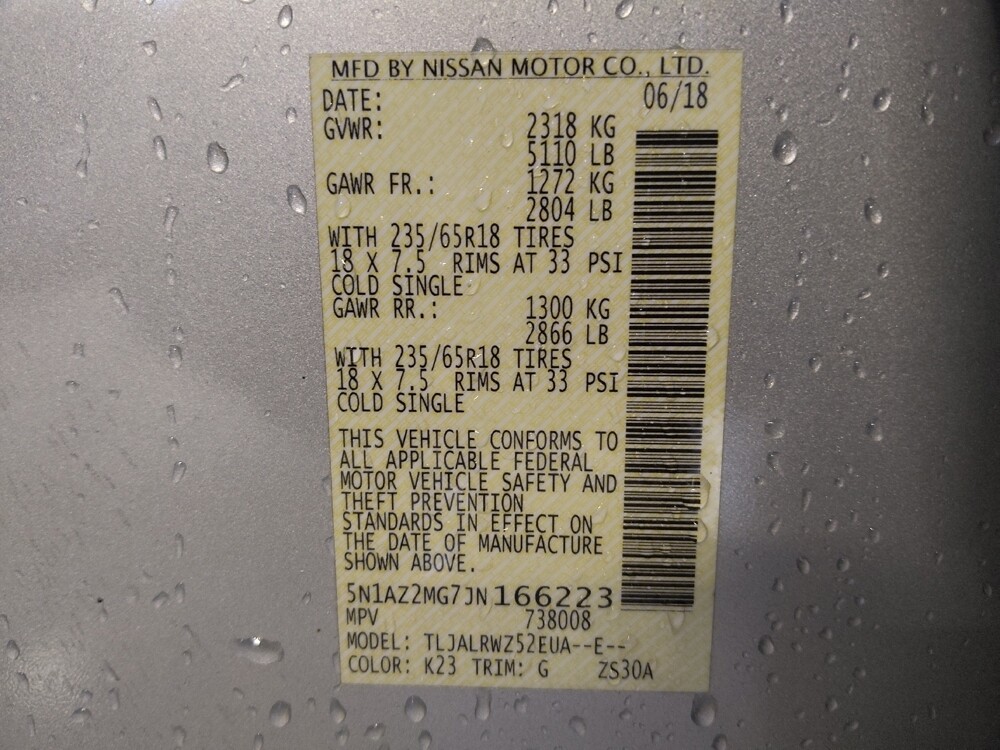 2018 Nissan Murano in Tampa, FL 33612 - 18088663 33