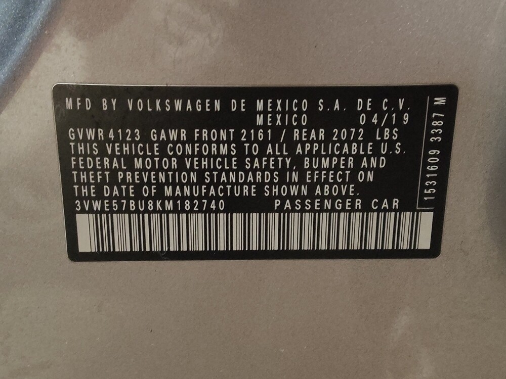 2019 Volkswagen Jetta in Miami, FL 33157 - 18088671 33