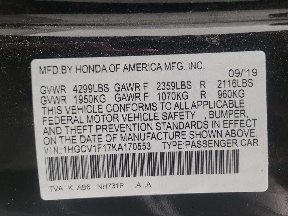 2019 Honda Accord in Montclair, CA 91763 - 18088735 33