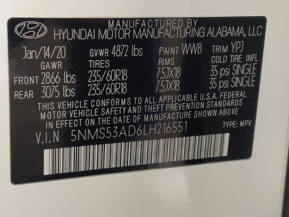 2020 Hyundai Santa Fe in Glendale, AZ 85301 - 18088835 33