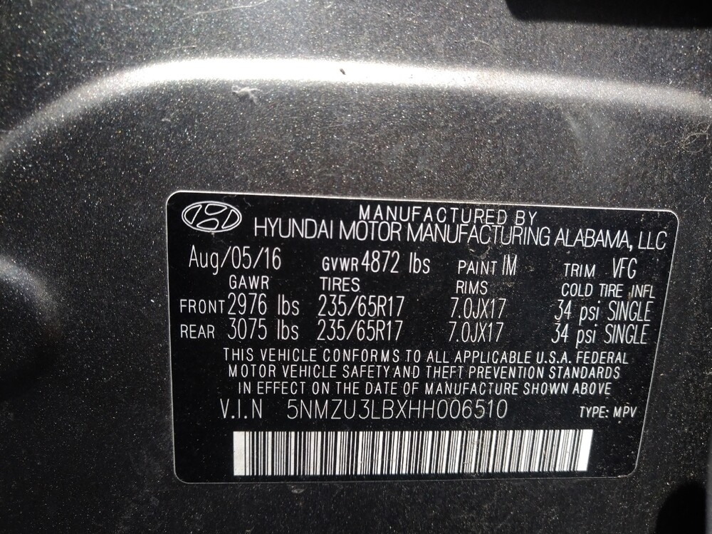 2017 Hyundai Santa Fe in Williamstown, NJ 8094 - 18088842 33