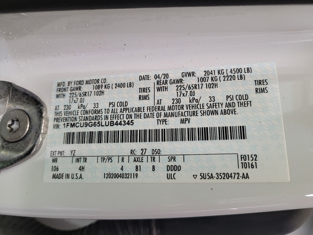 2020 Ford Escape in Fairfield, OH 45014 - 18088929 33