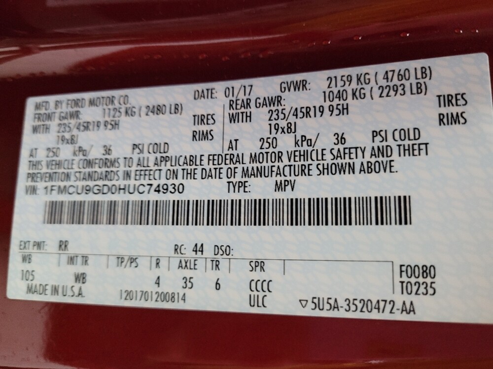 2017 Ford Escape in Greenville, SC 29607 - 18088952 33