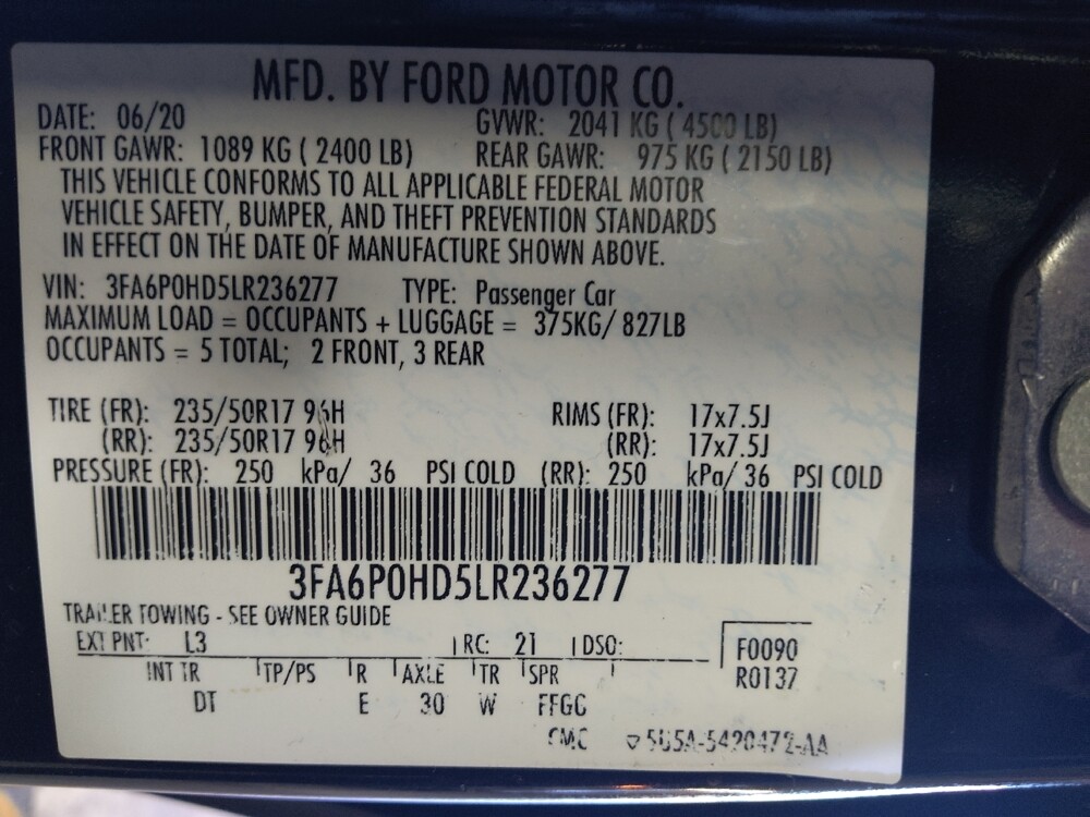 2020 Ford Fusion in Albany, GA 31705 - 18088995 33