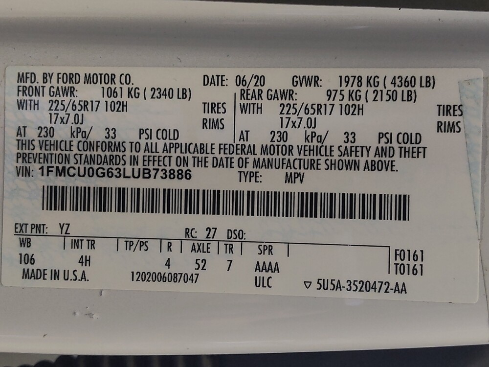 2020 Ford Escape in Houston, TX 77060 - 18089001 33