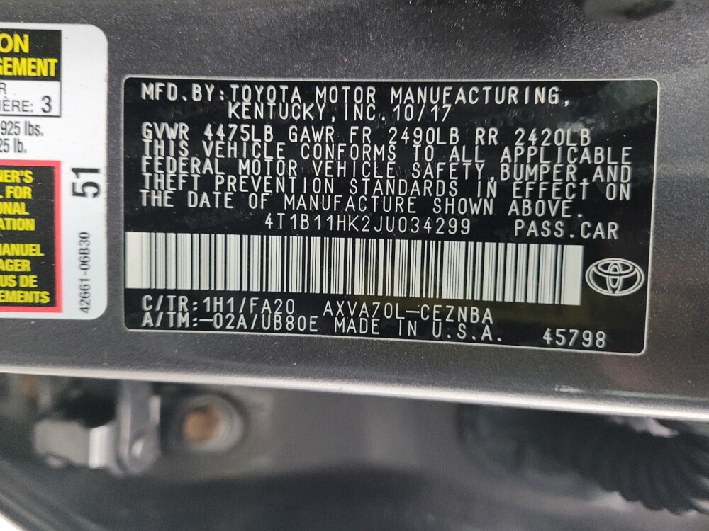 2018 Toyota Camry in Eastpointe, MI 48021 - 18089024 33