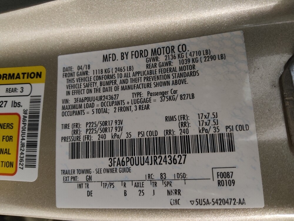 2018 Ford Fusion in Macon, GA 31210 - 18089056 33