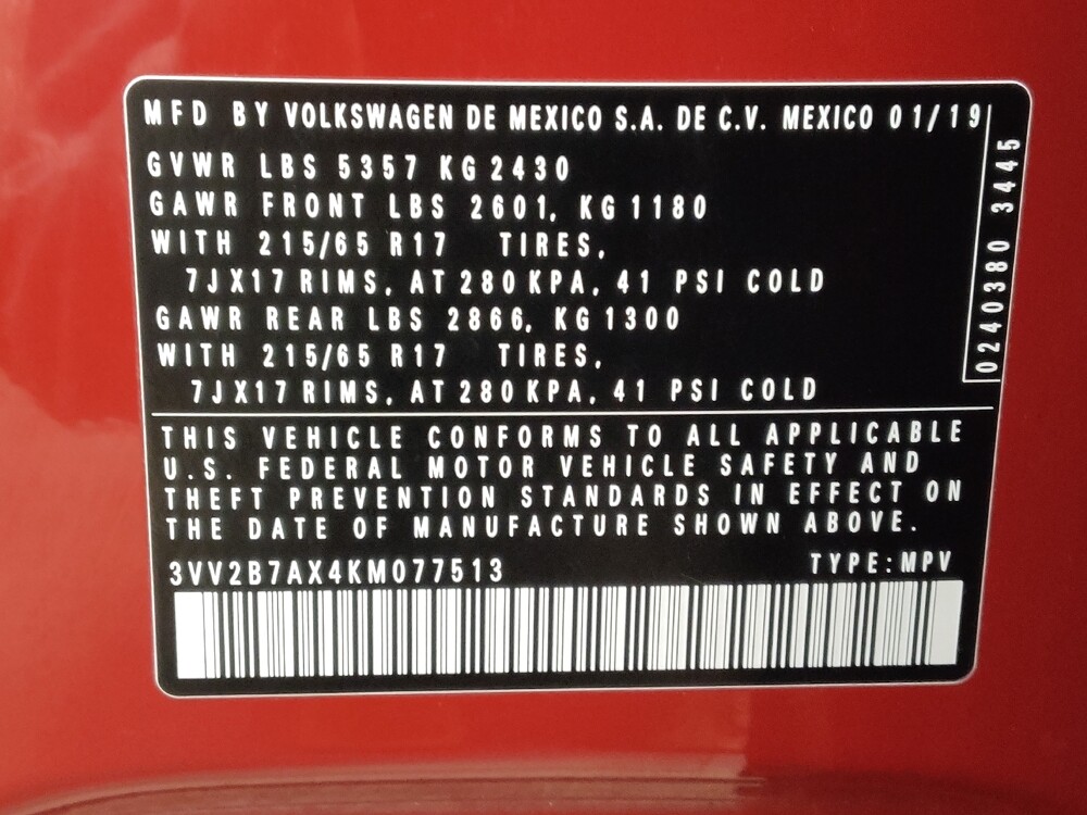 2019 Volkswagen Tiguan in Fairfield, OH 45014 - 18089059 33