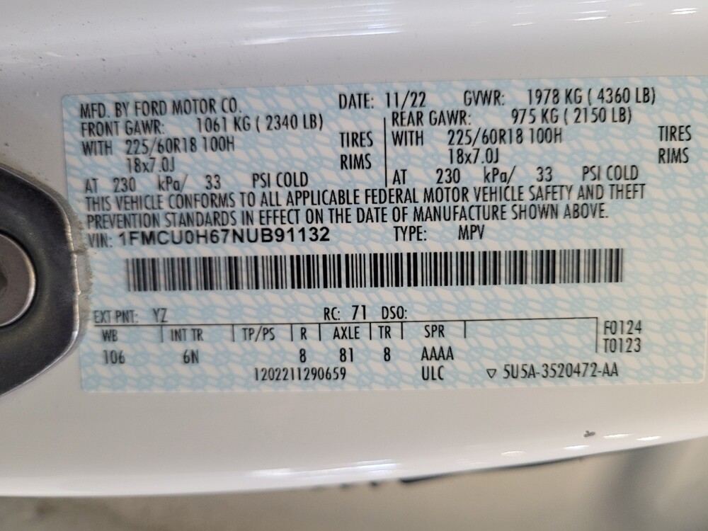 2022 Ford Escape in El Cajon, CA 92020 - 18089118 33