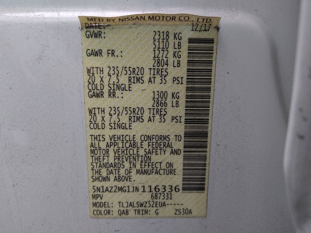 2018 Nissan Murano in Colorado Springs, CO 80909 - 18089125 33