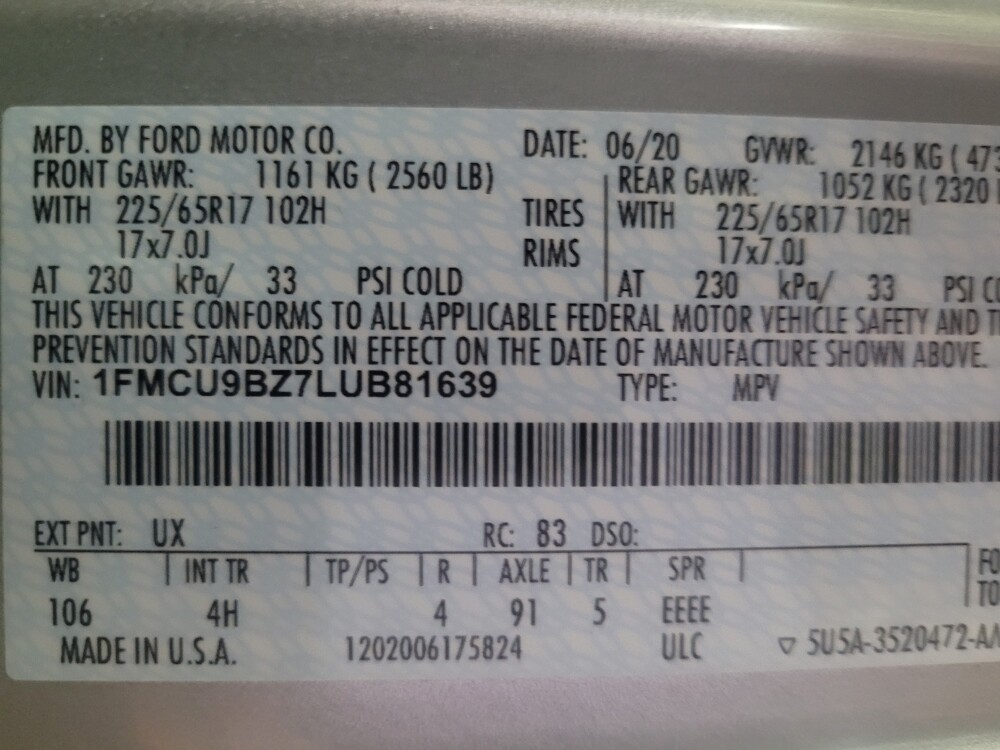 2020 Ford Escape in Morrow, GA 30260 - 18089143 33