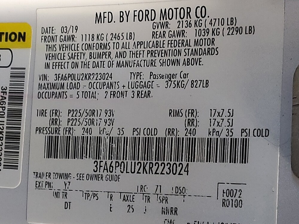 2019 Ford Fusion in Raleigh, NC 27604 - 18089189 33