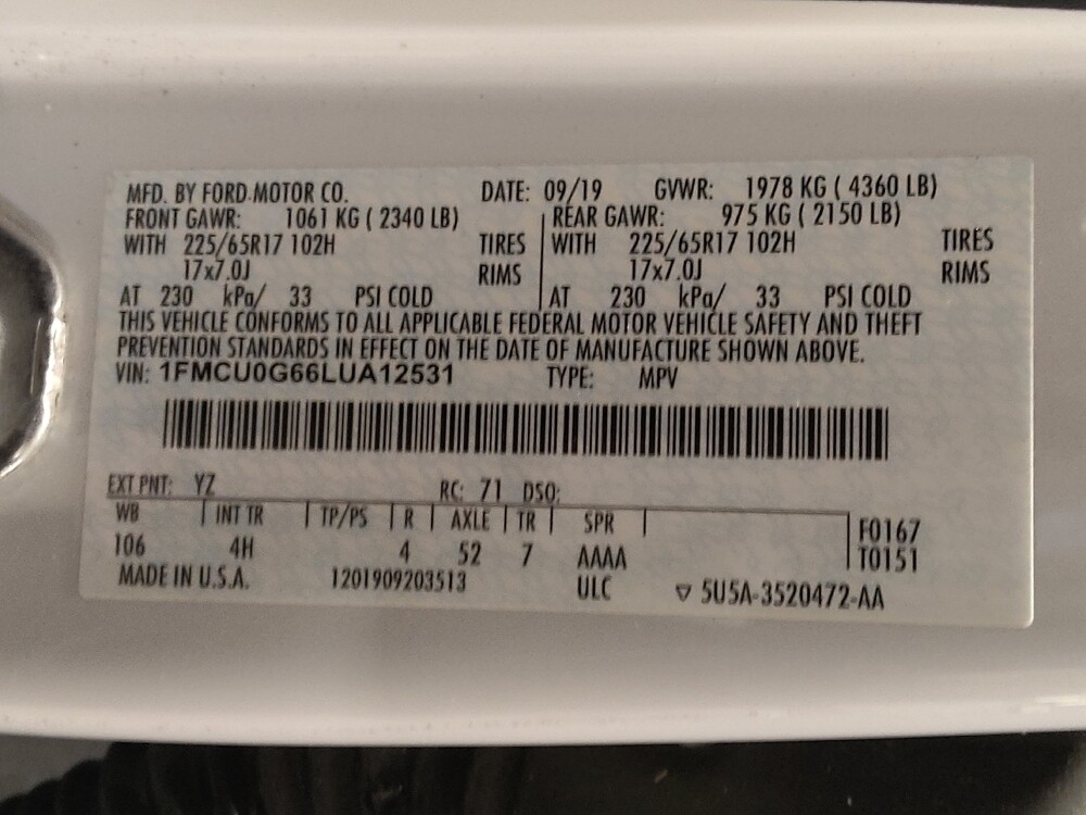 2020 Ford Escape in Kissimmee, FL 34744 - 18089236 33