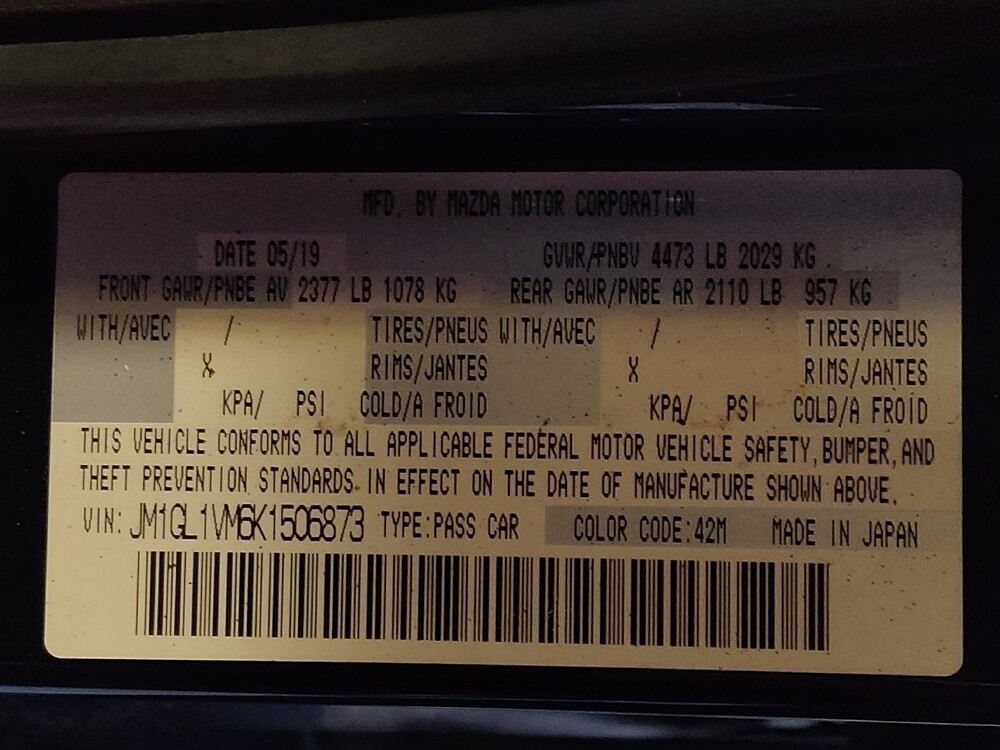 2019 MAZDA MAZDA6 in Kissimmee, FL 34744 - 18089239 33