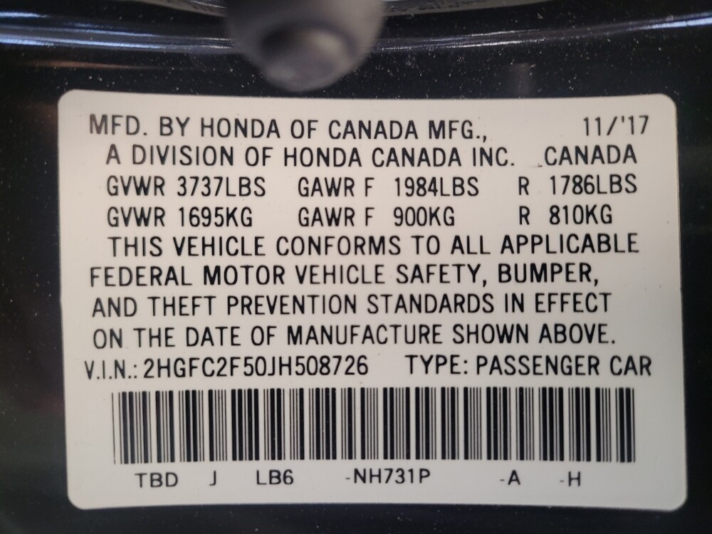 2018 Honda Civic in Riverside, CA 92504 - 18089285 33