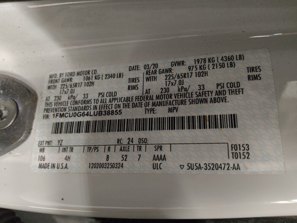 2020 Ford Escape in Marietta, GA 30062 - 18089292 33