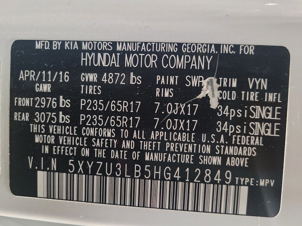 2017 Hyundai Santa Fe in Ocala, FL 34471 - 18089565 33