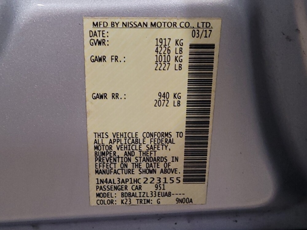 2017 Nissan Altima in Charleston, SC 29414 - 18089615 33