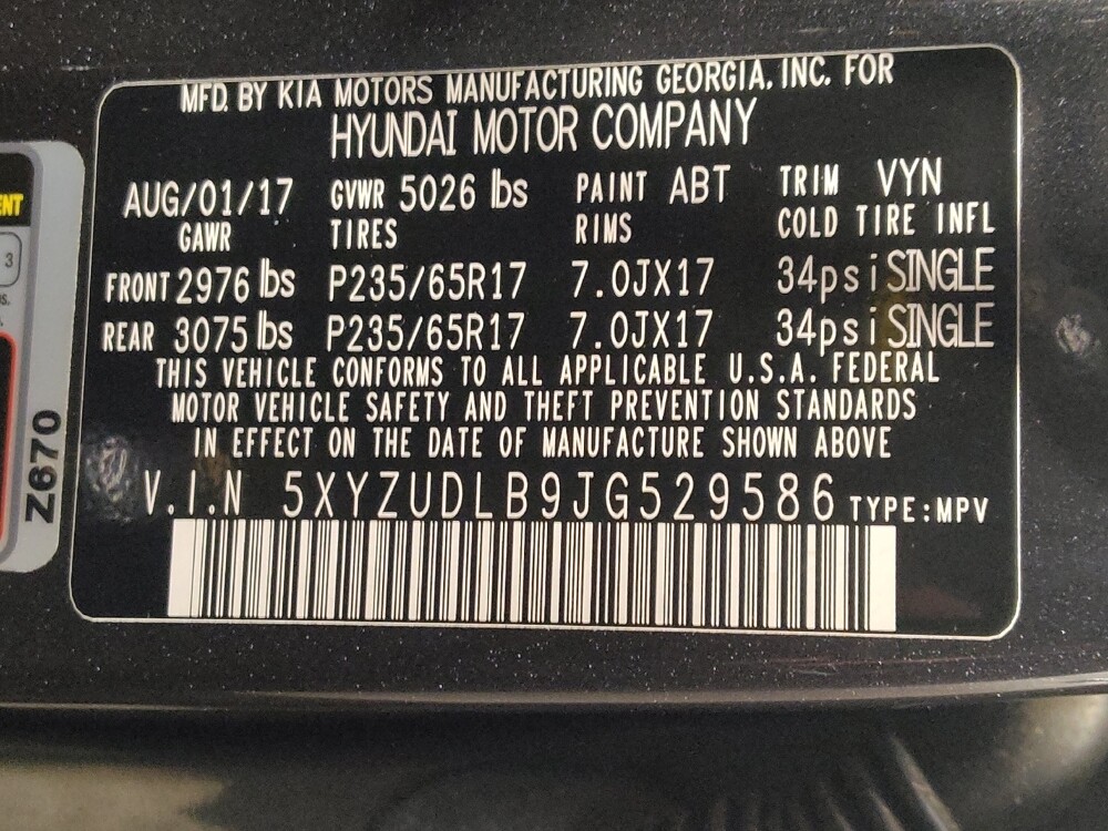 2018 Hyundai Santa Fe in Kissimmee, FL 34744 - 18089658 33