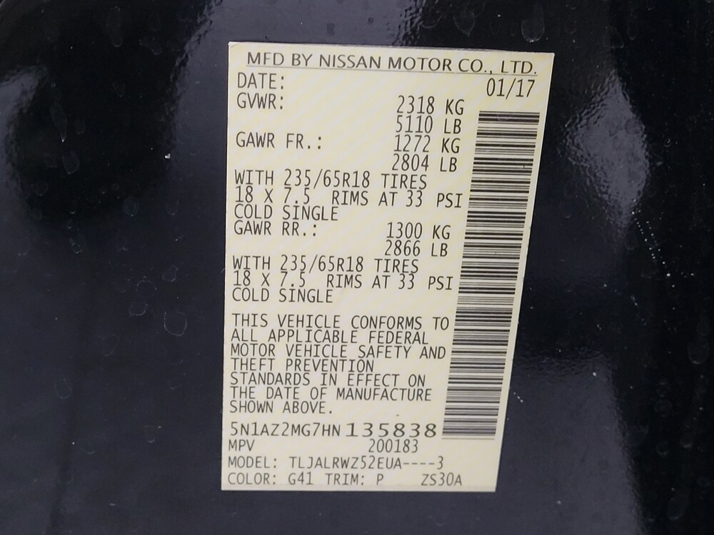 2017 Nissan Murano in Kissimmee, FL 34744 - 18089659 33