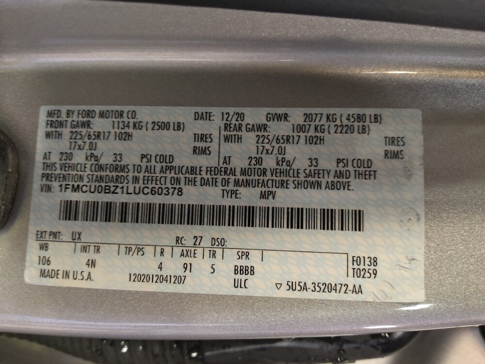 2020 Ford Escape in Bradenton, FL 34207 - 18089669 33