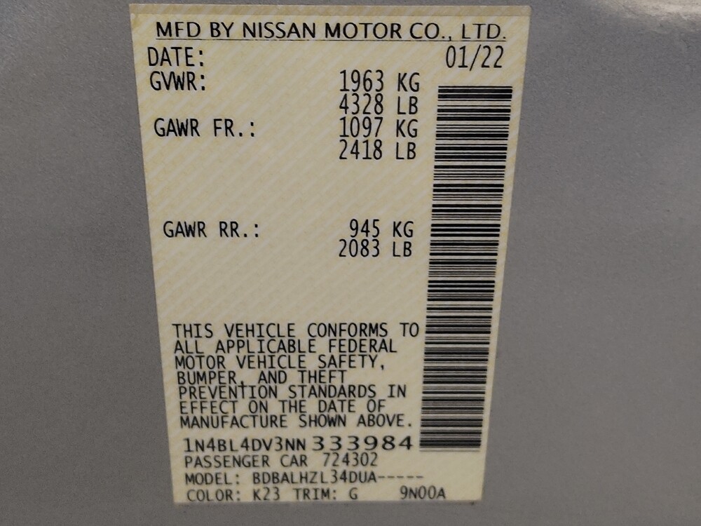 2022 Nissan Altima in Baton Rouge, LA 70816 - 18089676 33