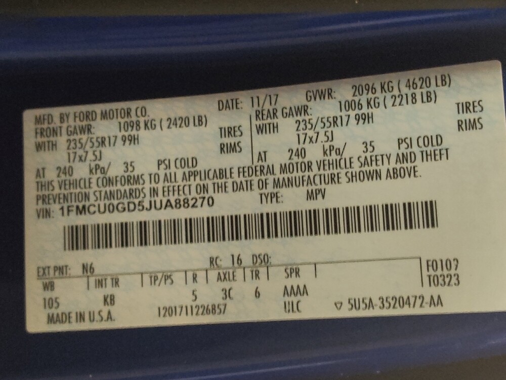 2018 Ford Escape in Wilmington, NC 28405 - 18089724 33