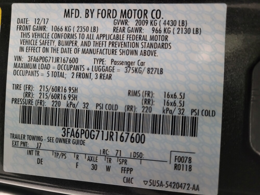 2018 Ford Fusion in Bakersfield, CA 93309 - 18089764 33