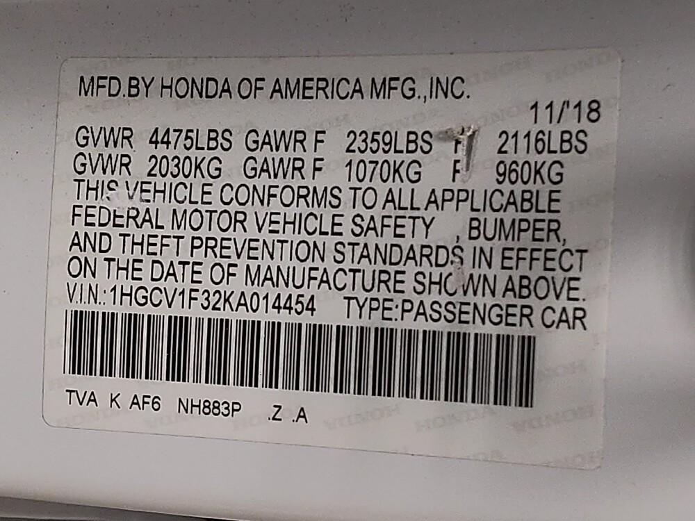 2019 Honda Accord in Lubbock, TX 79424 - 18089814 33