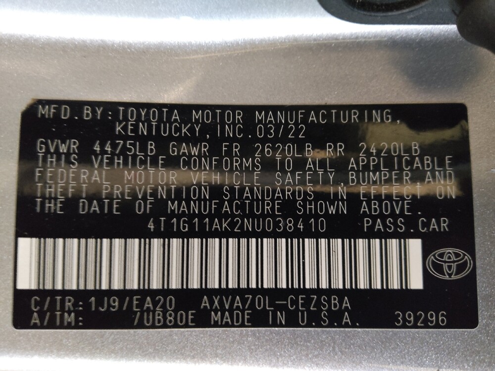 2022 Toyota Camry in Miami, FL 33157 - 18089836 33