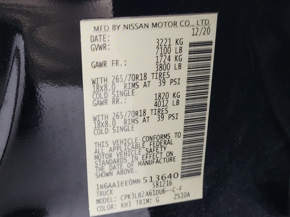 2021 Nissan Titan in Salem, VA 24153 - 18089842 33