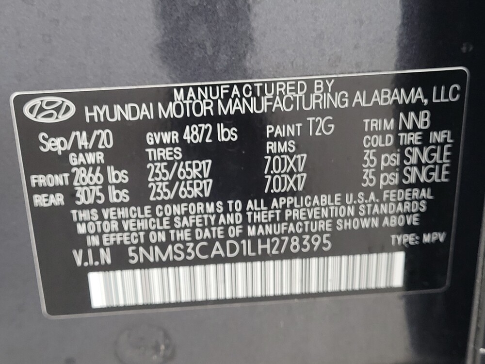 2020 Hyundai Santa Fe in Winston-Salem, NC 27103 - 18089846 33