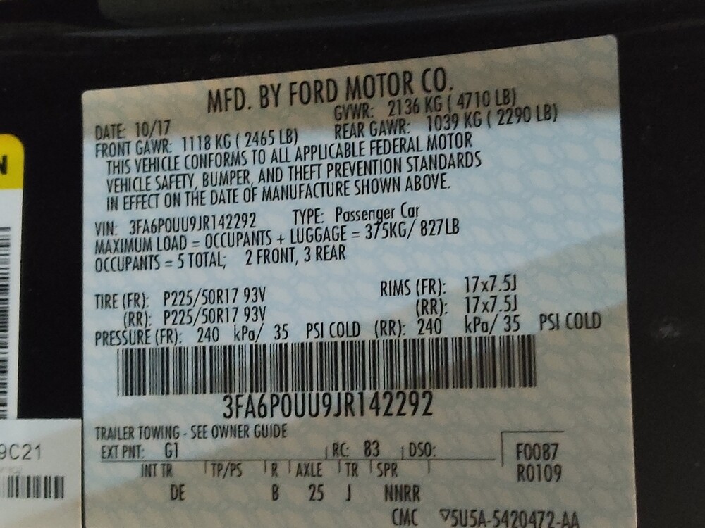 2018 Ford Fusion in Greenville, SC 29607 - 18089933 33