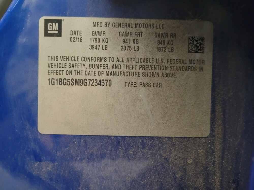 2016 Chevrolet Cruze in Downey, CA 90241 - 18090020 33