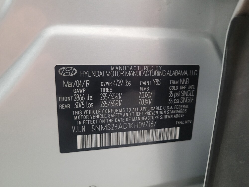 2019 Hyundai Santa Fe in Sacramento, CA 95821 - 18090023 33