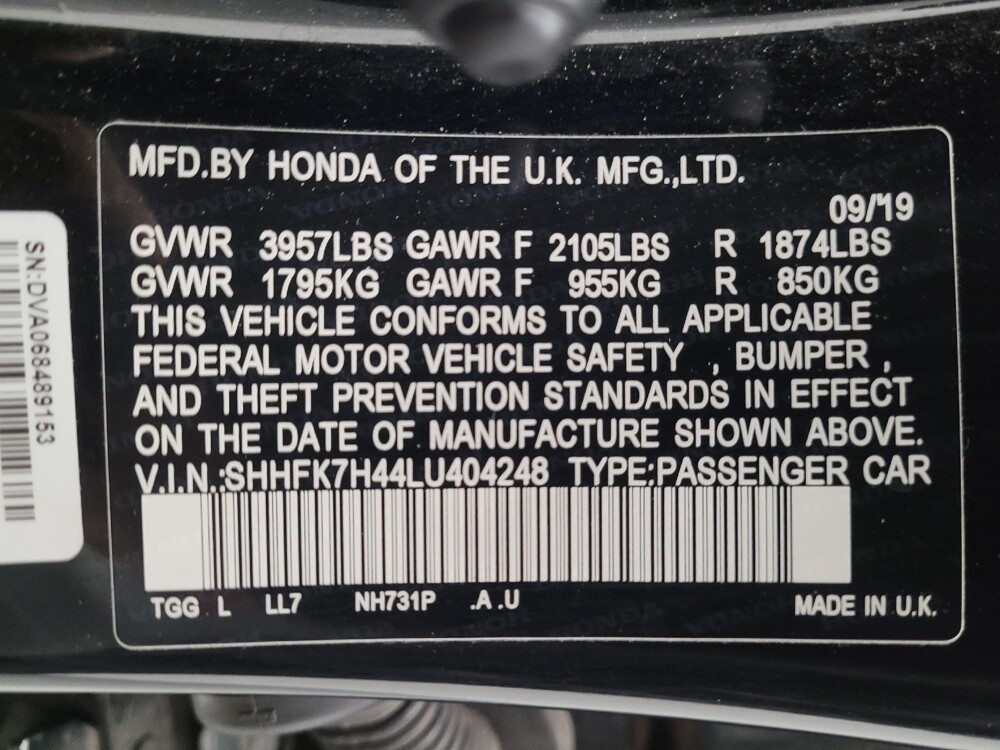 2020 Honda Civic in Downey, CA 90241 - 18090024 33