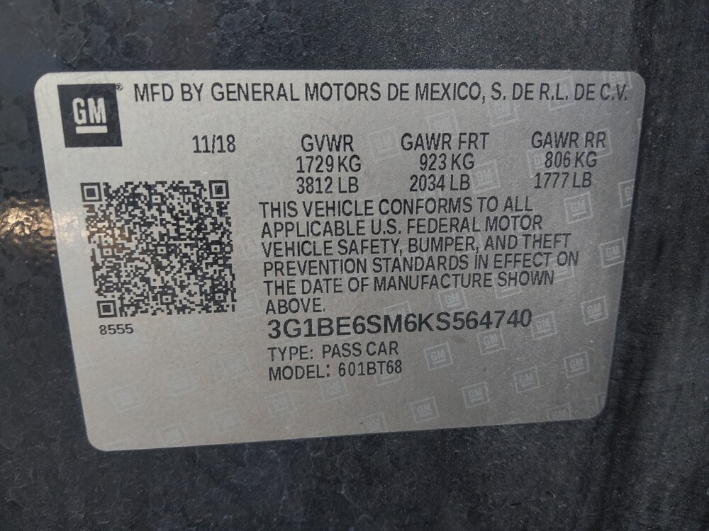 2019 Chevrolet Cruze in Albany, GA 31705 - 18090032 33