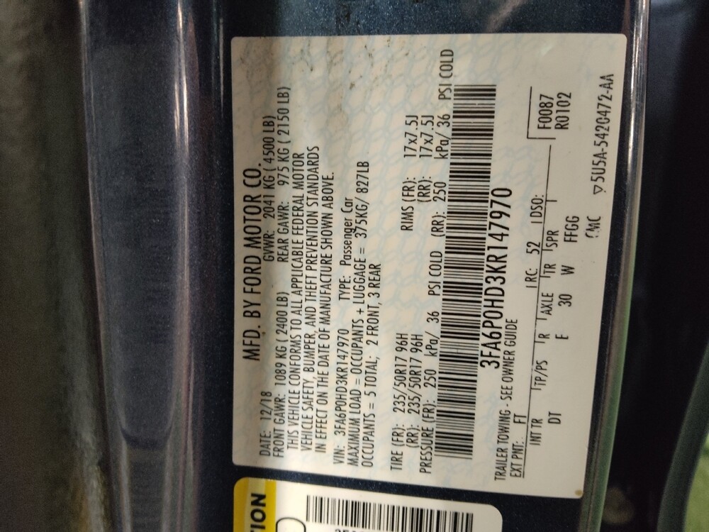 2019 Ford Fusion in Fort Worth, TX 76116 - 18090056 33