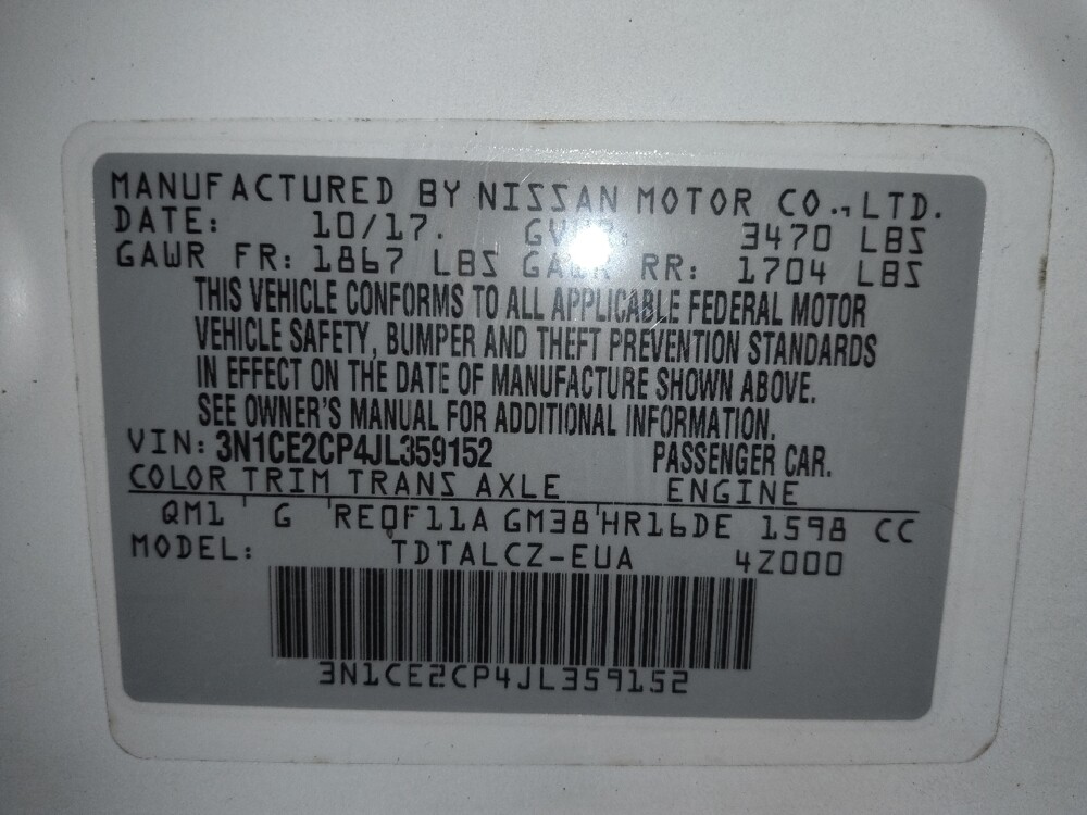 2018 Nissan Versa Note in Lakeland, FL 33815 - 18090086 33