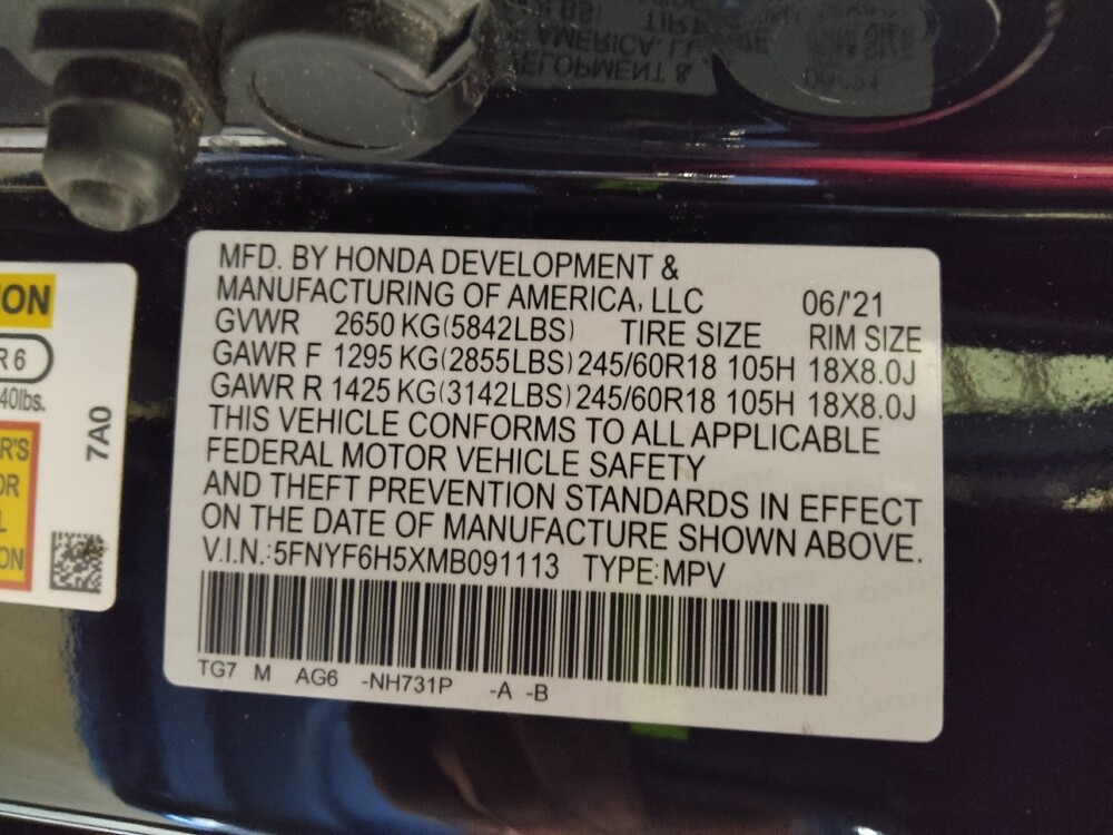 2021 Honda Pilot in Tallahassee, FL 32304 - 18090097 33