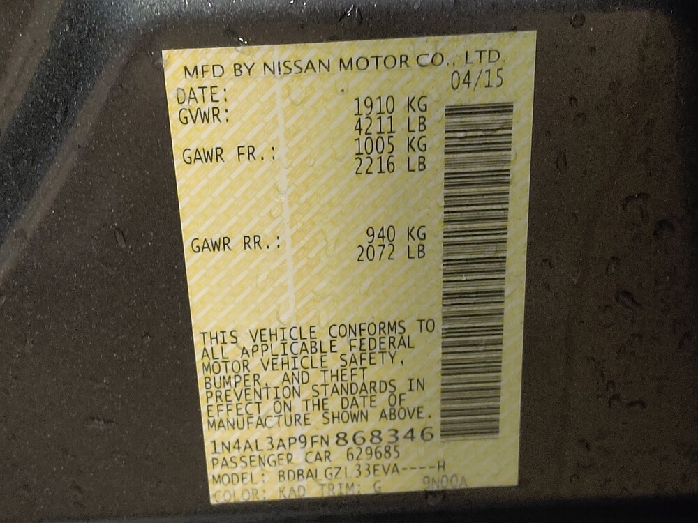 2015 Nissan Altima in Charleston, SC 29414 - 18090132 33