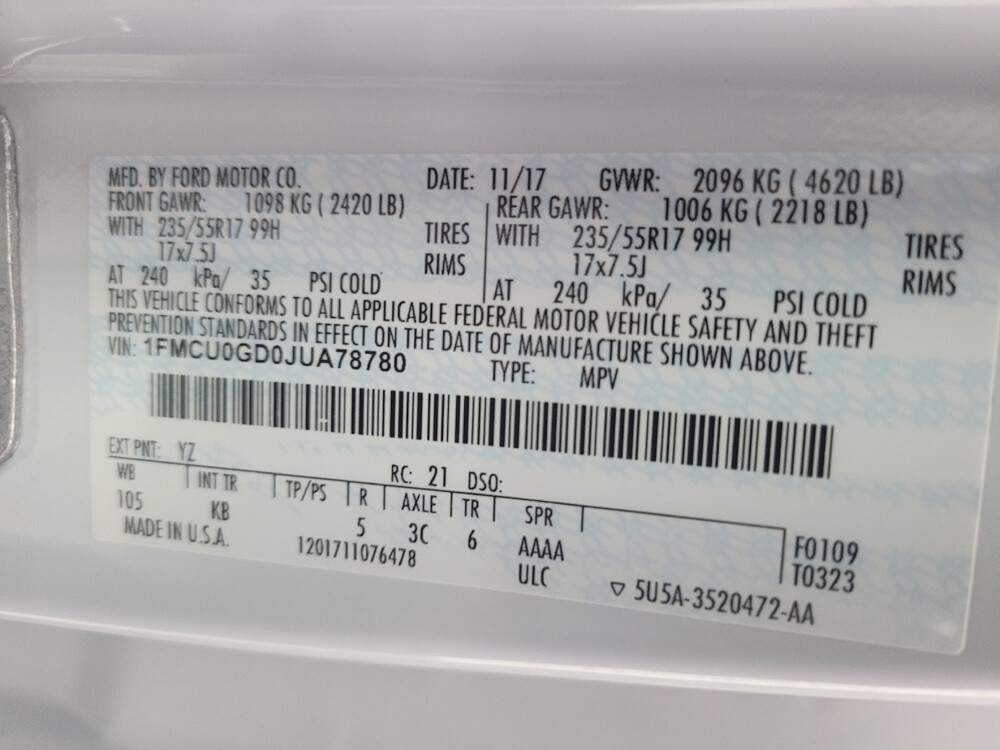 2018 Ford Escape in Madison, TN 37115 - 18090135 33