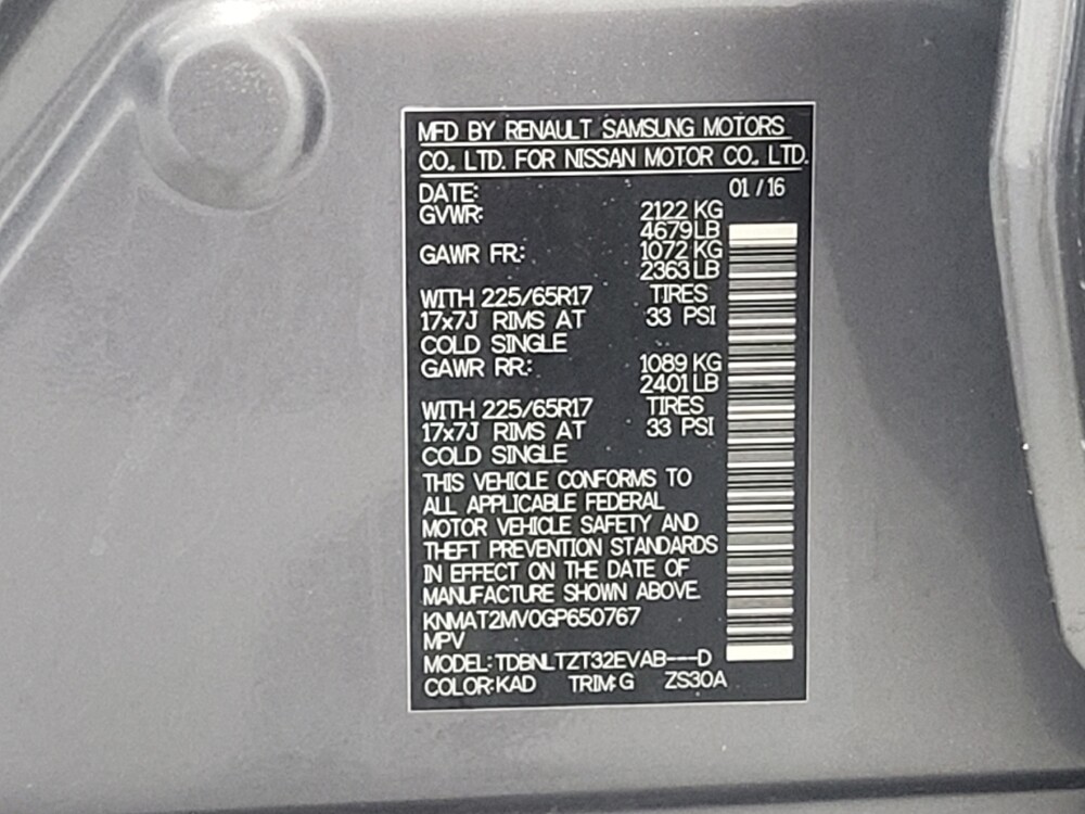 2016 Nissan Rogue in Madison, TN 37115 - 18090175 33