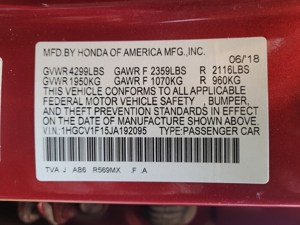 2018 Honda Accord in Miamisburg, OH 45342 - 18090199 33