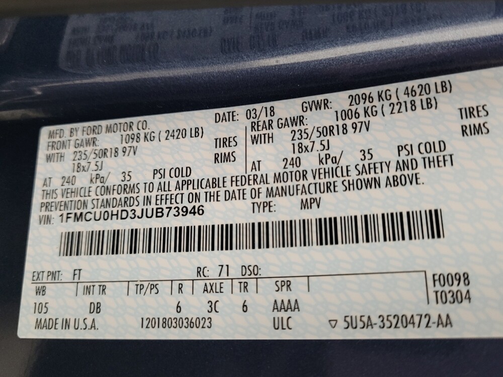 2018 Ford Escape in Charleston, SC 29414 - 18090211 33