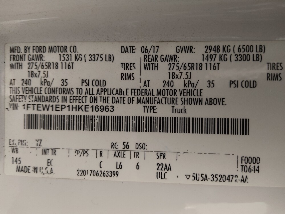 2017 Ford F150 in Colorado Springs, CO 80909 - 18090213 33